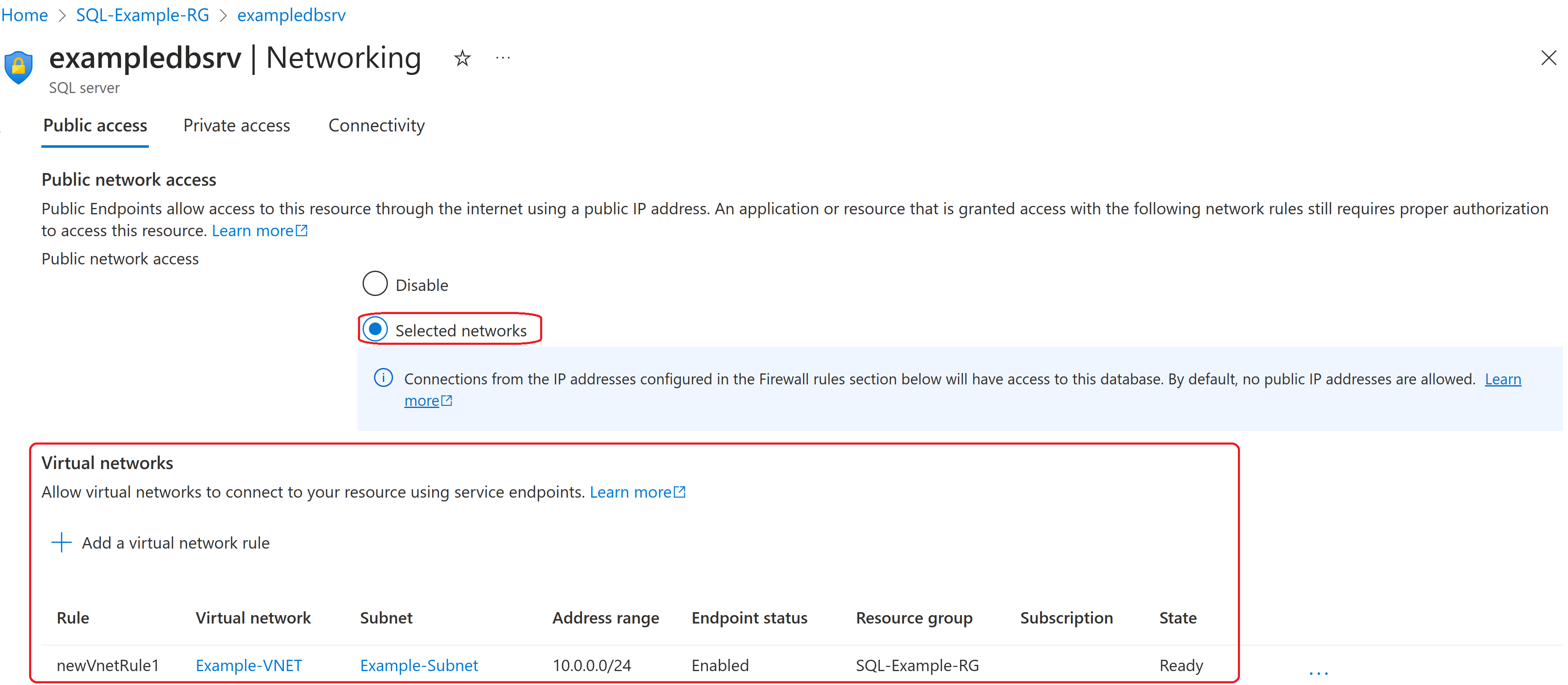 Azure networking