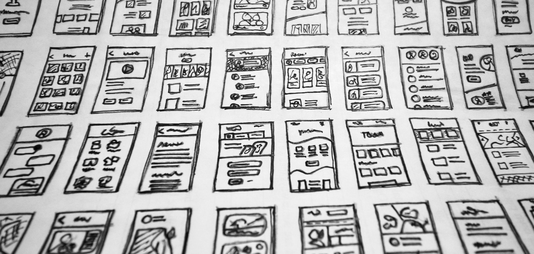 UX wireframe mockups